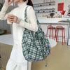 52231 Color Plaid Bag Bag 2025 Large Capacity Casual Lazy Wind One Shoulder Underarm Tote Bag