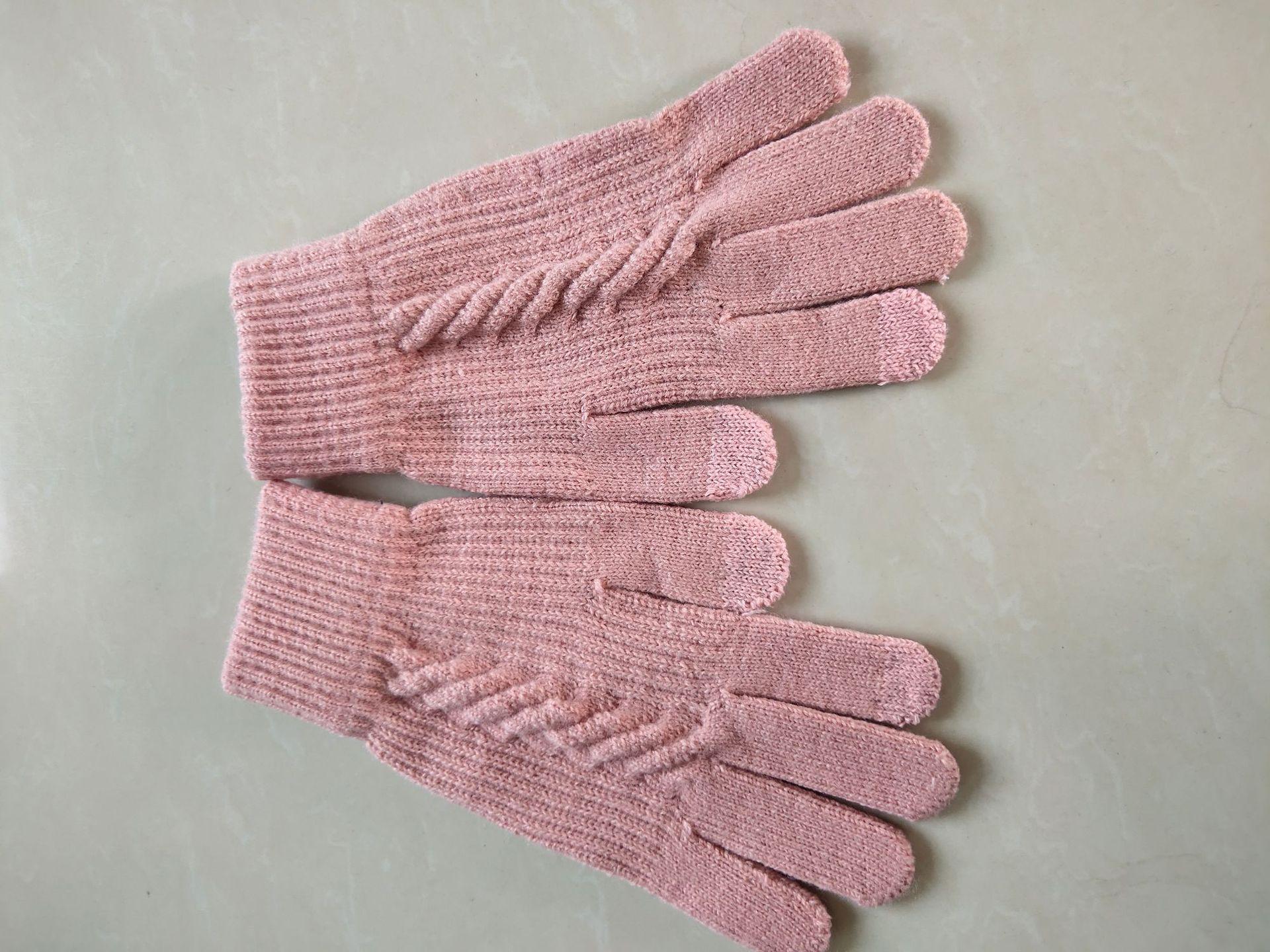 

2025 Korean new creative men s thermal gloves cashmere knitted adult clothing accessories gloves non-slip and cold-proof average size
