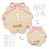 Marqueurs de jalons mensuels pour bébé en bois non toxique, nœud rose, style floral, accessoires adorables pour photos de nouveau-né pour album souvenir