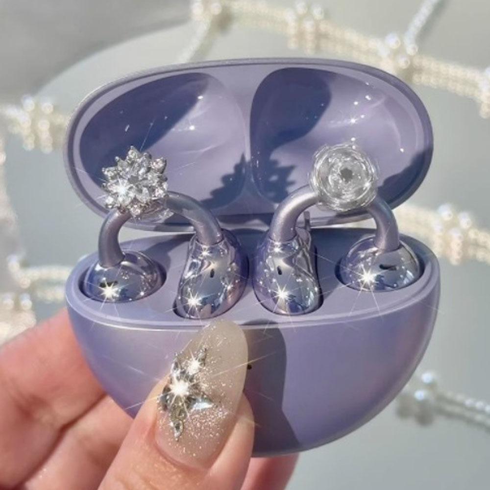 

New DIY Headphone Diameter Buckle Zircon Removeable Headphone Decoration Clip Easy to Install Rotatable Earbud Accessories