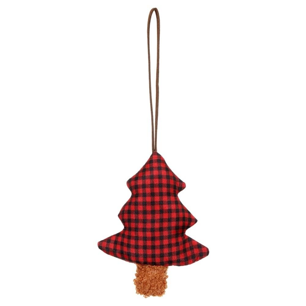 Polka Dot Xmas Ornaments Plaid Christmas Tree Decorations Holiday Props