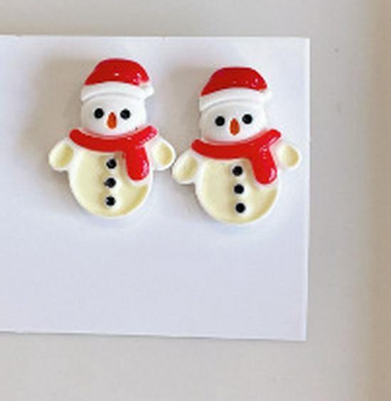 Kids' Christmas Cartoon Princess Clip-On Earrings: Cute, No Piercing Needed