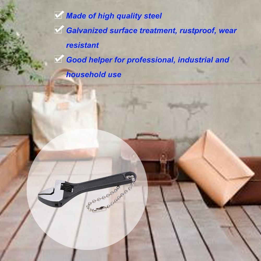 Professional Galvanized Steel Mini Adjustable Wrench Anti-rust Adjustable Tiny Spanner Mini Sturdy Mini Nut Wrench Tool Home