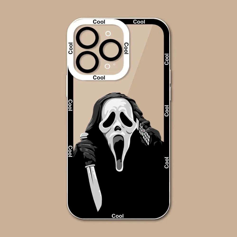 Ghostface Scream Phone Case For iPhone 16 15 14 13 12 11 Pro Max XS X XR 7 8 SE Funda