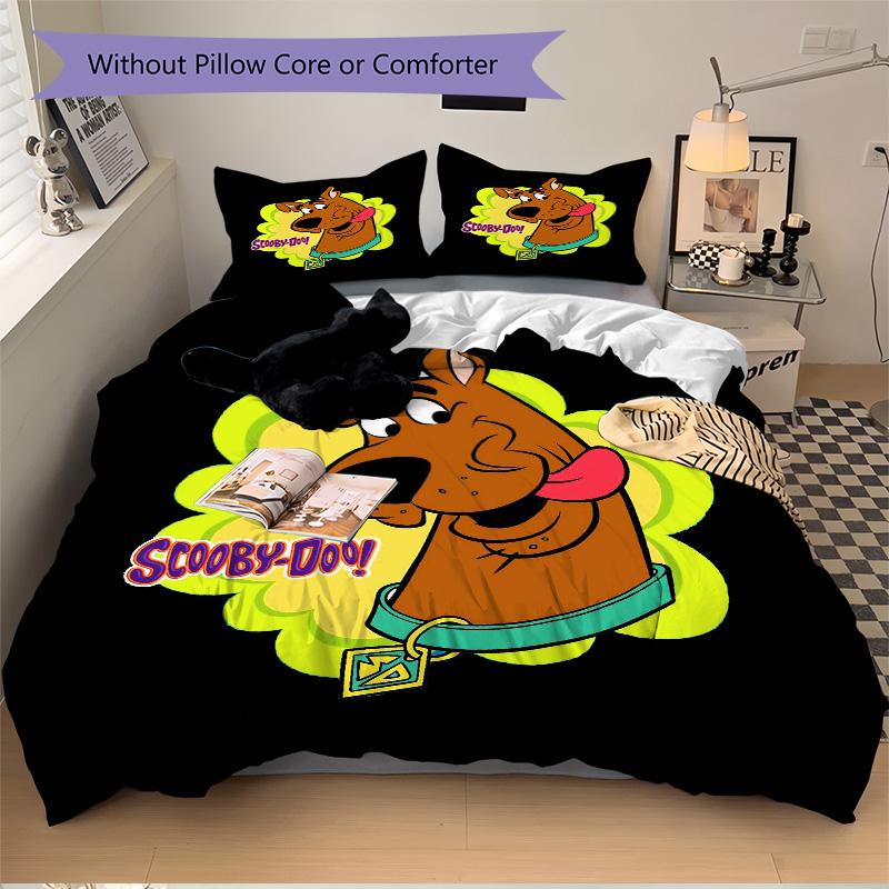 Scoobydoo Mystery Night Print 3Pcs Bedding Setduvet Cover With 2 Bedropillowcase Home Birthday Gift