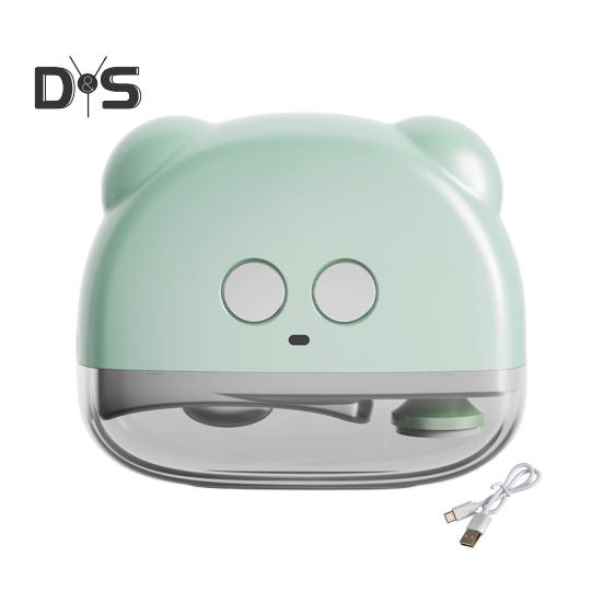 

Электрическая машинка для стрижки ногтей, полировщик со светодиодной подсветкой, 3-скоростная регулируемая USB-зарядка, автоматическая пилка для ногтей для детей, взрослых, пожилых людей, маникюрный триммер мятный зеленый