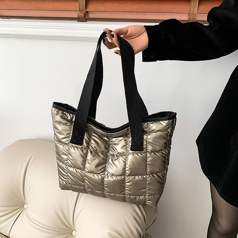 Women Handbags Space Cotton-Padded Female Down Bags Shoulder Crossbody Bags Quality Female Tote Luxury Bag