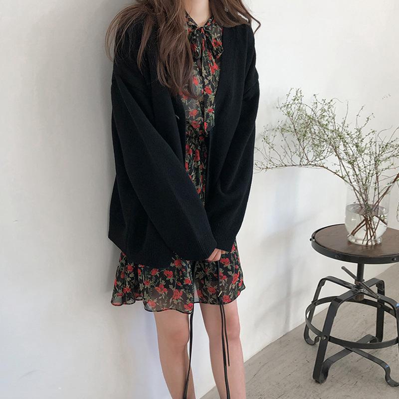 Buckle Twist Sweater Jacket Women's Autumn Winter Outerwear Solid Color Round Neck Short Knitted Cardigan Women