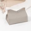 Tissue Box, Easy Open Waterproof PVC Leather Design, Simple Style Durable Anti-Crack Tissue Dispenser for Home Car Use