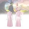 Enchanting Glinda Costume Dress For Women Featuring Vibrant Pink Corset Style Design For Magical Wicked Cosplay