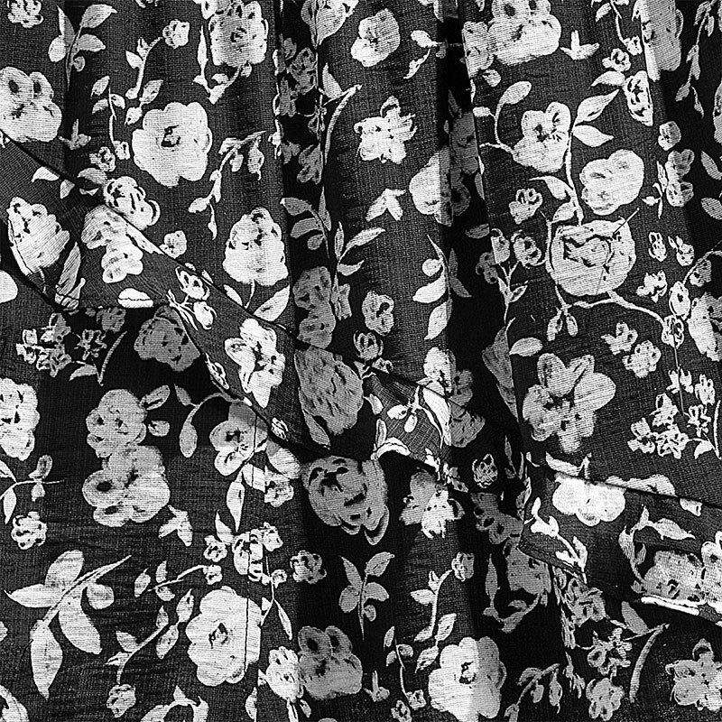 Saia Midi Floral Feminina com Cintura Elástica