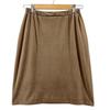 FOXEY Plain Skirt Brown Women 42 Velor Fabric Used