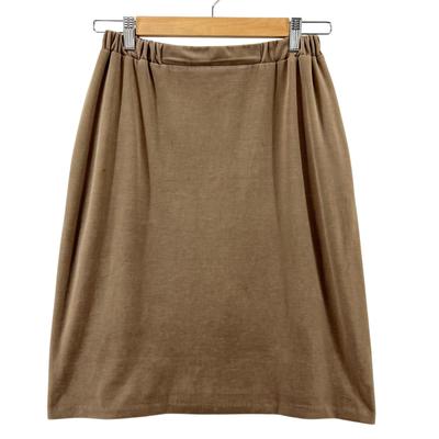 FOXEY Plain Skirt Brown Women 42 Velor Fabric Used
