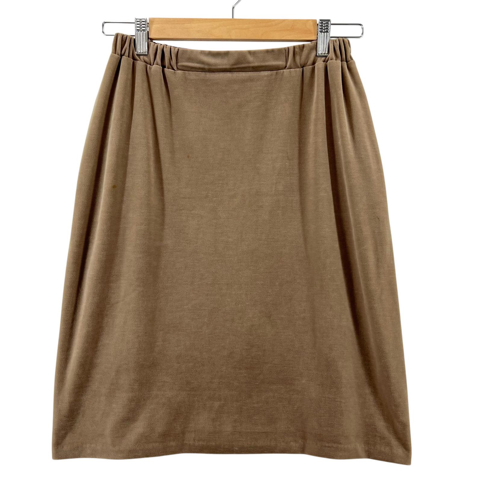 FOXEY Plain skirt Brown Women 42 velor fabric used