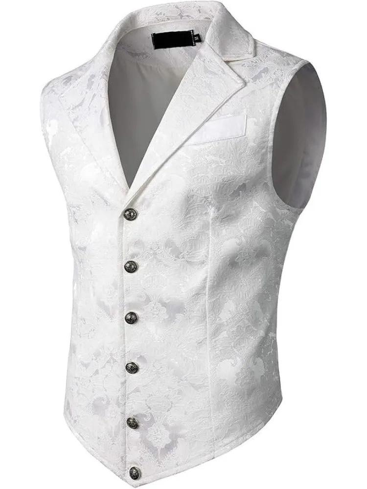 Мужской жилет для костюма, Модный британский ретро жилет, Повседневный жилет для костюма, Приталенный жилет L