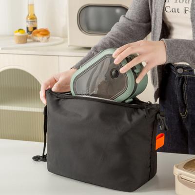 Borsa Porta Pranzo Chiusura a Cerniera Grande Capacità Impermeabile Facile da Pulire Leggera Portatile Borsa Bento Pochette Isotermica