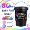 Washable Glitter Markers for Kids - Soft Tip Super Sparkle Colors for Art & School