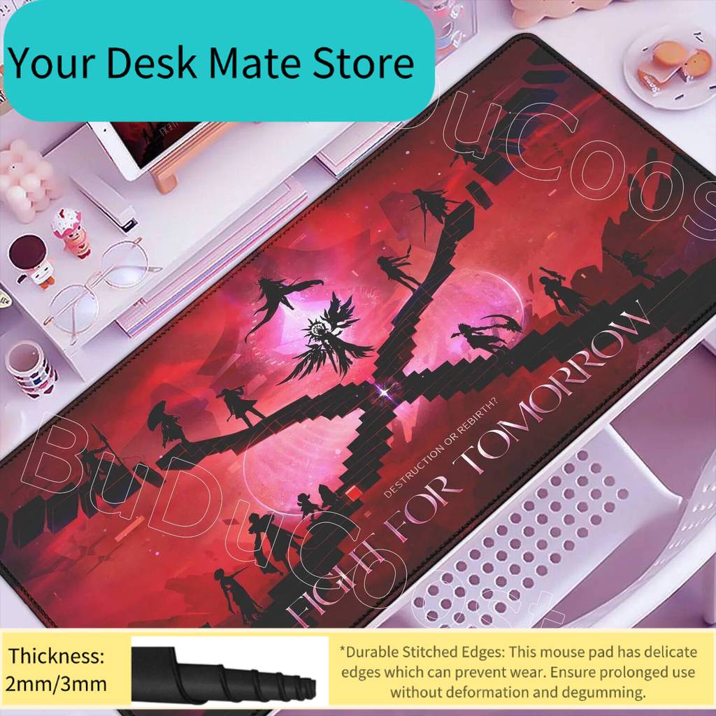 New Mouse Pad Honkai Star Rail Hysilens Evernight Large Computer Office Table Mats XXL Rubber Anti-slip Gaming Keyboard Mousepad