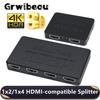 4K HDMI Splitter 1x4 Video Splitter HDMI 1 In 4 Out HDMI 1.4 HD Splitter Audio Sync For HDTV DVD PS3 Xbox Laptop Monitor TV Box 4