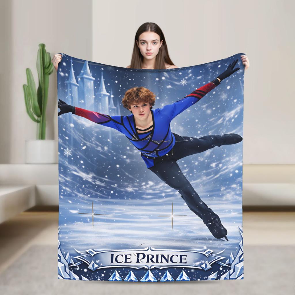 Ilia Malinin Blanket Warm Soft  Throw Blanket Winter Kids Adults Living Room Camping Bedspread