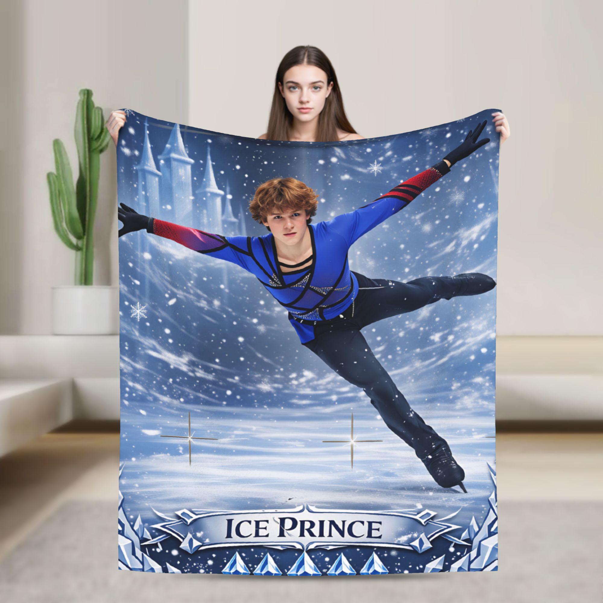 

Ilia Malinin The Quad God Blanket Girls Flannel Throw Blanket For Couch Bed Warm Soft Custom Quality Bedspread Gift 80x120cm