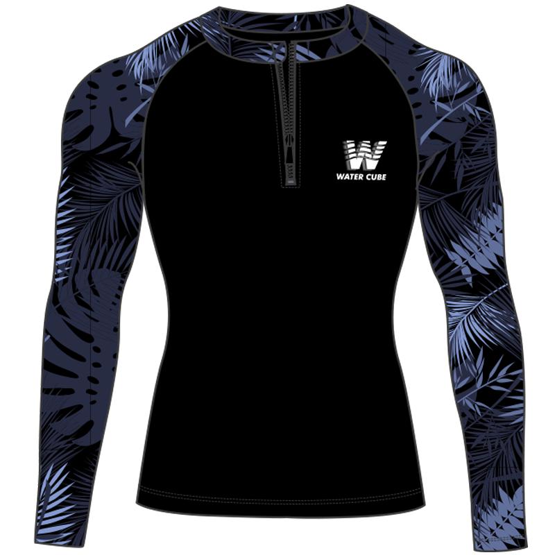 Men s Shuilifang Long Sleeve Rash Guard Swim Top M