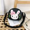 Mouse And Rabbit Shoulder Bag Adjustable Shoulder Strap Childrens Zipper Design