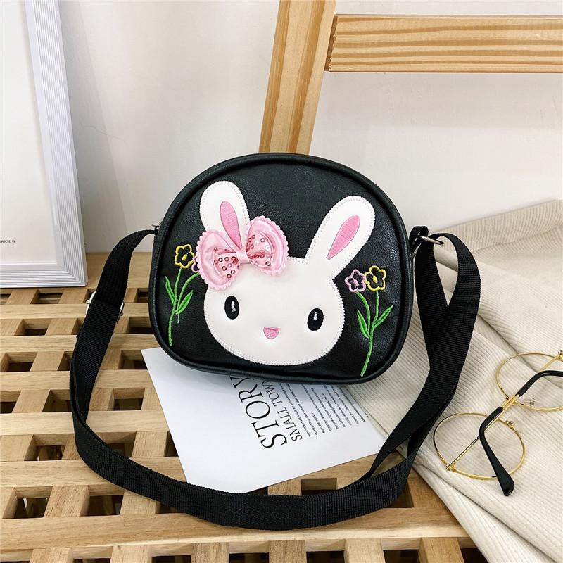Mouse And Rabbit Shoulder Bag Adjustable Shoulder Strap Childrens Zipper Design