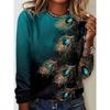 Daily Versatile Women's Top Fashion Loose Long Sleeve T-Shirt Comfortable Pullovers Long Sleeves Women’s
