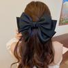 Big Large Satin Bow Ribbon Hair Clip Fashion Elegant Temperament Women Girls Ponytail Clip Ribbon Hair Clips Wedding Hair Accessories Gifts