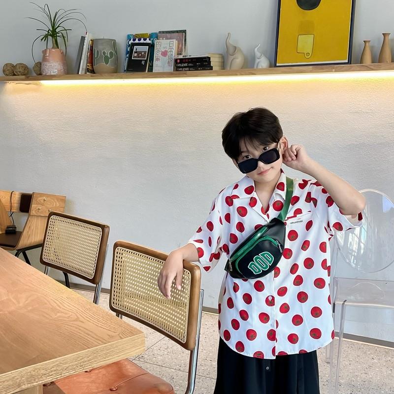 Blocking Fashionable Color Design Letter Printed Children Casual Bag Shoulder