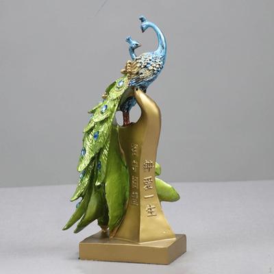 Peacock Sculpture for Home Interior Enhancement