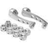 Interior Switches 1Set Car Window Handle Aluminum Alloy Winder Riser Replacement Winder Crank Riser Window Handles Universal(Silver)