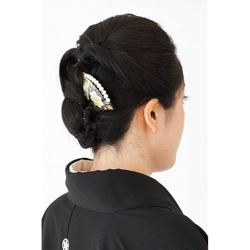 Used Kanzashi Tomesode Makie Hair Ornament Pearl Wedding Mother Hairpin Peony Made In Japan Kanzasi 30's 40's 50's 60's Watmosphere Watmosphere 8w506