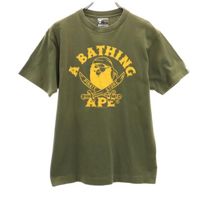 Japánban készült Nyomott Rövid ujjú póló M zöld A BATHING APE Férfi Használt