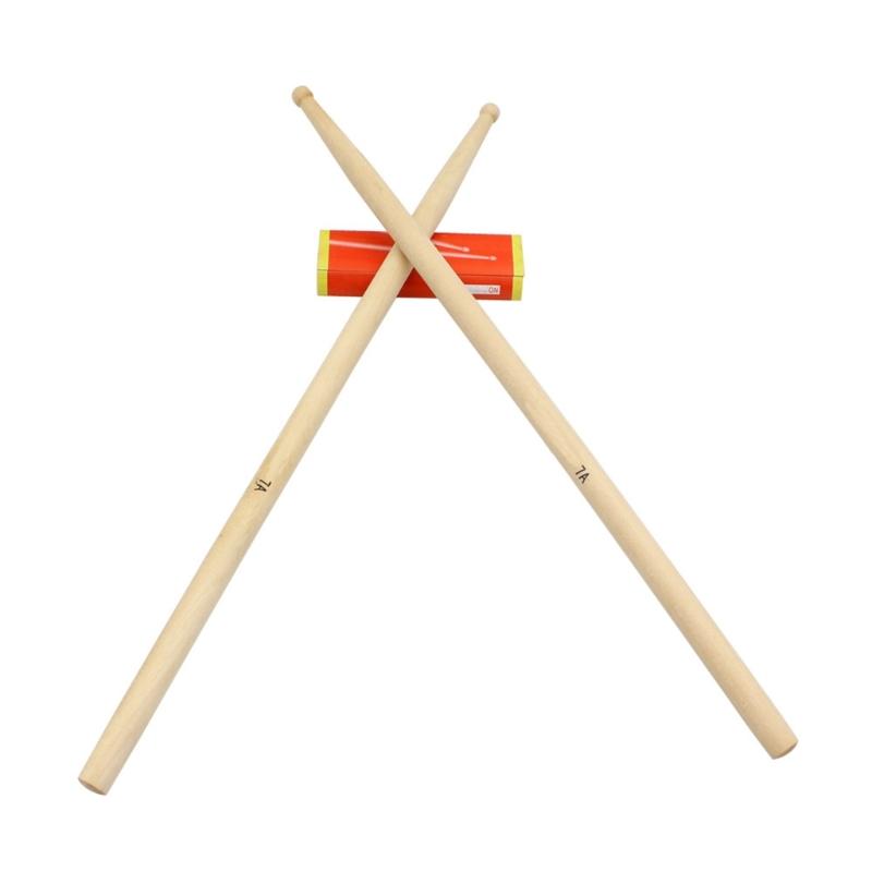 1 Pairs 7A Drumsticks Wood Tip Drumstick Simple Maple Wood Drum Sticks Drummer Gifts for Kids Adults Easy to Use