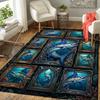 Marlin Fish Art Collection Pattern Rug Floor Mat for Living Room or Bedroom Soft and Comfortable Carpet a Gift for Birthday and Holiday.