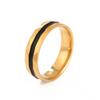 6mm Wide Black Enamel Multi-faceted Geometric Ring Women Men Minimalist Trendy Rings Couple Jewelry Wedding Gift