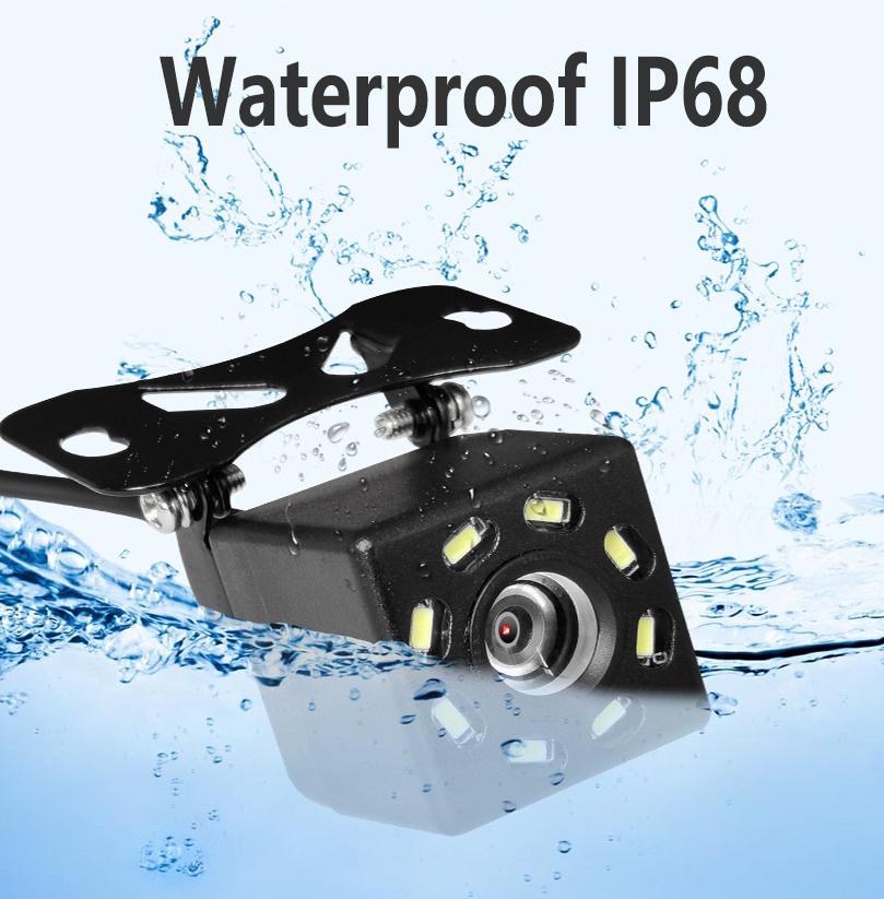 Car camera cvbs with lamp reversing image universal rear view HD night vision waterproof ccd car camera