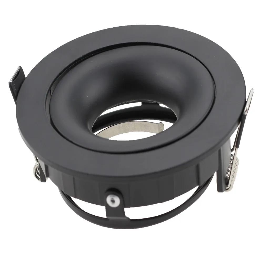 1/5PCS Recessed Round Spotlight LED Ceiling Downlight Mounting Frame Adjustable Black/White GU10/MR16 Lamp Holder Light Fitting