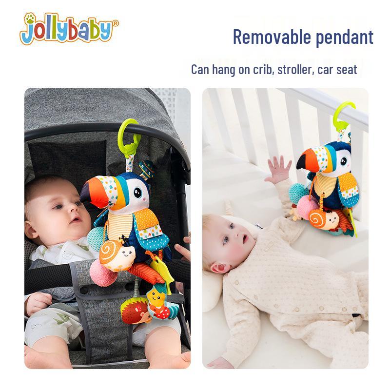 Jollybaby Infant & Toddler Stroller Mobile: Vibrating Head-up Practice Toy with Music.