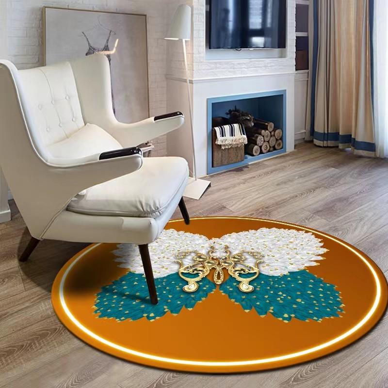 Large Area Living Room Round Rugs Home Bedroom Decor Bedside Carpet Simple Room Decoration Rug Study Cloakroom Carpets Washable
