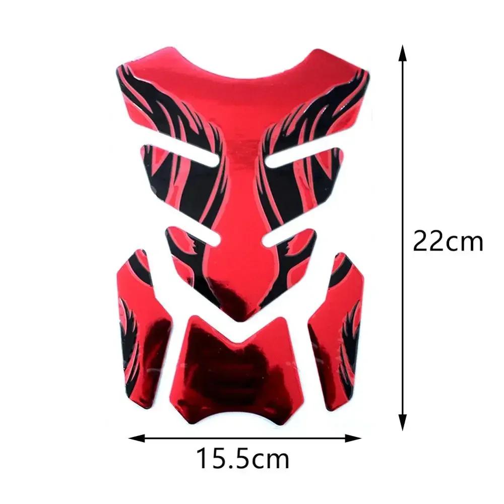 New Motorcycle Tankpad Sticker Fishbone 3D Tank Pad Stickers Oil Gas Protector Cover Decoration Flame Motorcycle Accessories
