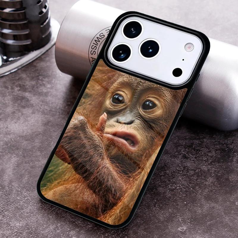 Orangutan Monkey Primates Animal Phone Case for iPhone 17 16 15 Pro Max Air 14 13 12 11 Plus Shockproof Capa Cover