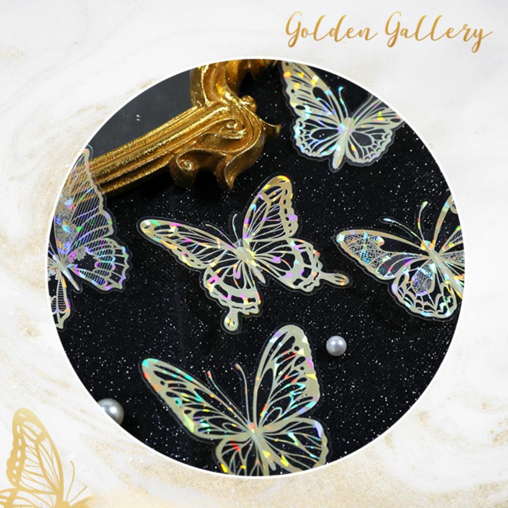 20 Stück 3D-Schmetterlings-Wanddekoration, goldene Schmetterlingsdekorationen für Schmetterlings-Geburtstagsdekorationen, Schmetterlings-Party-Kuchendekorationen, entfernbare Aufkleber