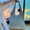 Faltbare Böhmische Häkeltasche Aufwendiges Hohlmuster Gestrickte Umhängetasche Fotografie Requisite