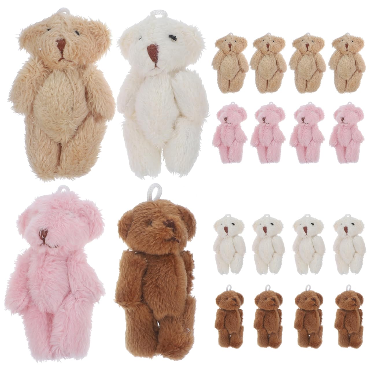 

SKISUNO 40-Piece Mini Plush Bear Set - Small Plush Party Favors, Miniature Bear Figurines, Tiny Figures, Mini Bears, PP Cotton