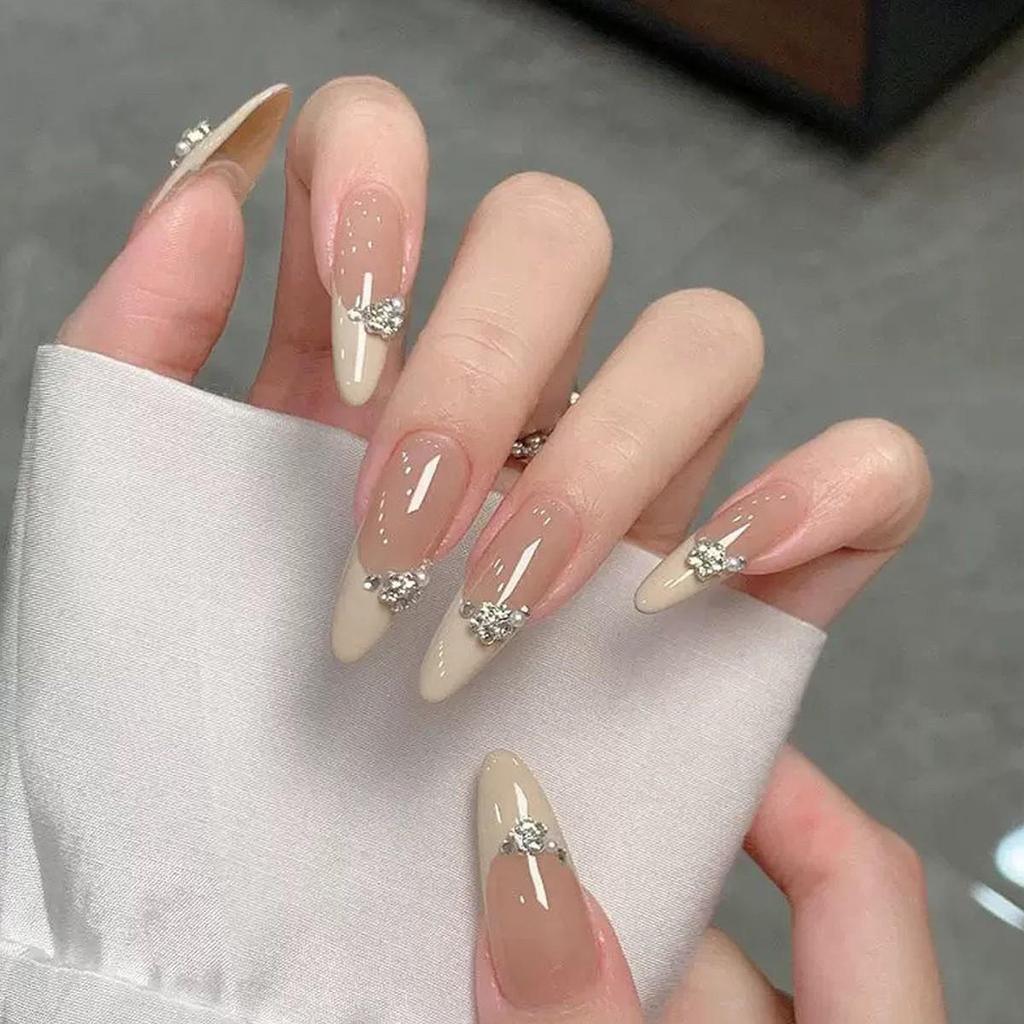 Handmade High-End Flash Diamond Nails: Boost Skin Glow with Pure Desire Style