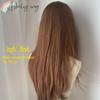 Ashely Long Straight Wig for Women Honey Brown Lace Front Wig 24inch Lace Frontal Synthetic Wigs for Daily Use Party Sissy