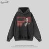 Moletom Streetwear Unissex Oversized Com Estampa Gráfica Caimento Solto Moletom de Algodão Homens Mulheres